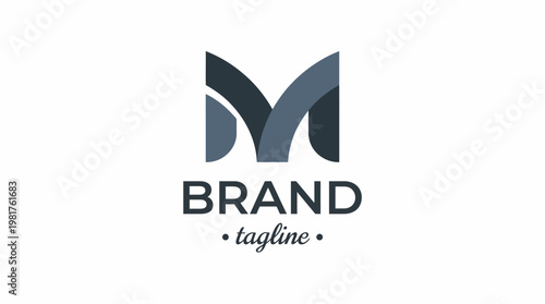 This contemporary logo design showcases an abstract letter 'M', conveying professionalism and innovation, suitable for various modern businesses seeking a fresh identity.