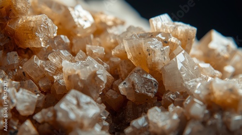 Macro close-up of white sugar cubes and caramel candy with coffee and Turkish dessert, delicious ingredients on a plaza table