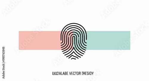 Digital fingerprint illustration with colorful background, modern design.
