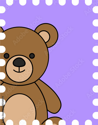 Teddy Bear Stamp for Christmas Junk Journals