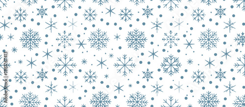 snowflake pattern seamless winter background blue gold vector