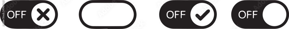Obraz premium toggle ui switch icons collection for mobile and web controls