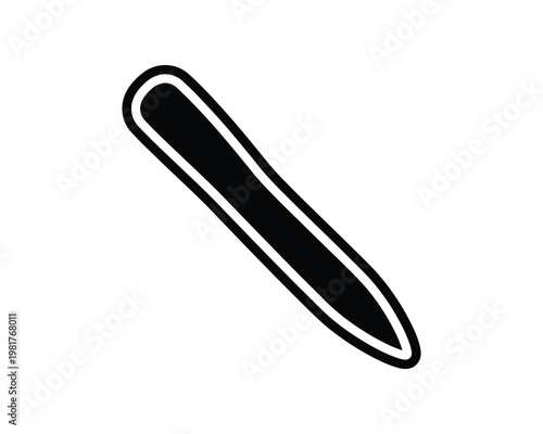 Bone folder tool vector illustration for bookbinding design