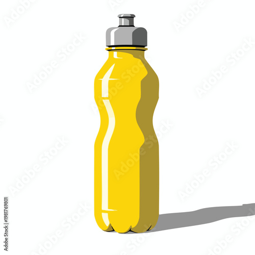 Bright Yellow Reusable Water Bottle with a Modern Design for Fitness and Outdoor Activities