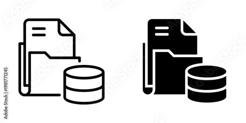Data storage icon, element icon for design branding, print, and digital media