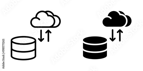 Cloud transfer icon, element icon for design branding, print, and digital media