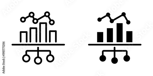 Data analytics icon, element icon for design branding, print, and digital media