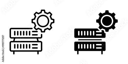 Server settings icon, element icon for design branding, print, and digital media