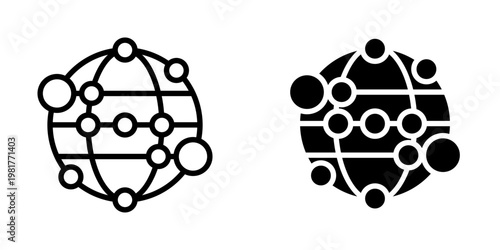 Network connection icon, element icon for design branding, print, and digital media