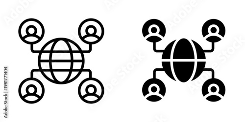 Global networks icon, element icon for design branding, print, and digital media
