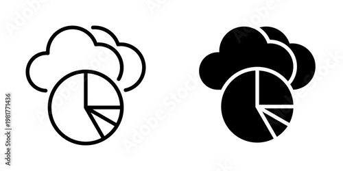 Cloud download icon, element icon for design branding, print, and digital media