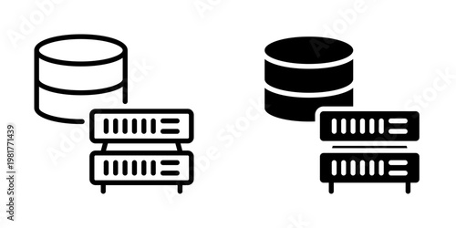 Database storage icon, element icon for design branding, print, and digital media