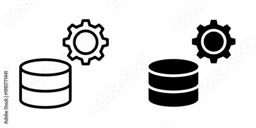 Database management icon, element icon for design branding, print, and digital media