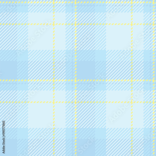 Fotografie Subtle plaid pattern in soft blue and yellow