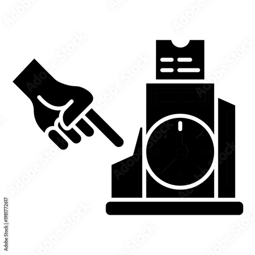 Attendance machine icon