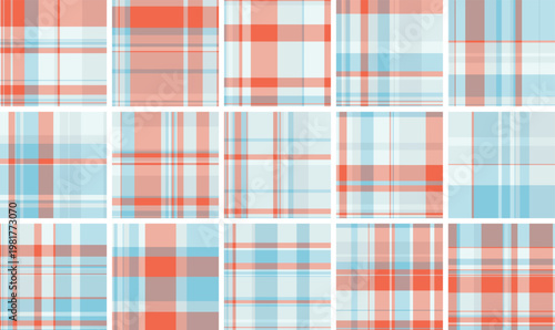 Womens fashion plaid bundle created for professional clothing production. The pack supports blouses, dresses, and skirts. Vector clarity keeps details sharp.