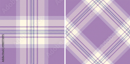 Vector textile tartan of check texture plaid with a background seamless pattern fabric. Set in gradient colors for slim skirt fashion.