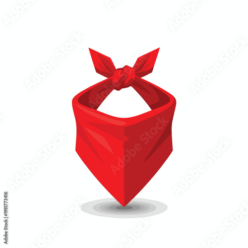 Stylish Red Bandana Scarf with Knot for Fashion Versatile Accessory