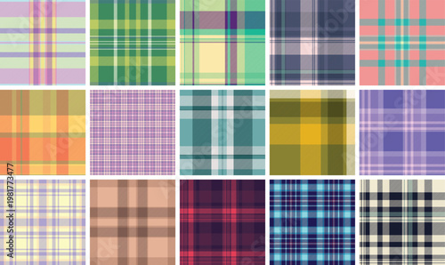 Seamless plaid pattern pack for family traditions and cozy spaces. Perfect for blankets, pillows, scarves, throws, casual apparel, and digital papers.