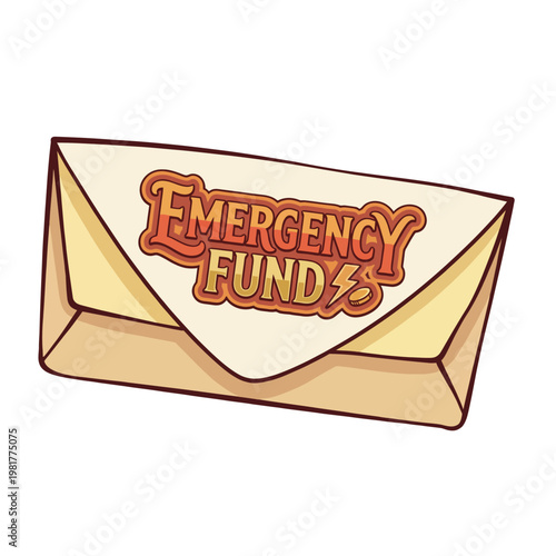 The image showcases a creative envelope design for emergency funds, illustrating preparedness, financial security, and support during unexpected situations and crises.