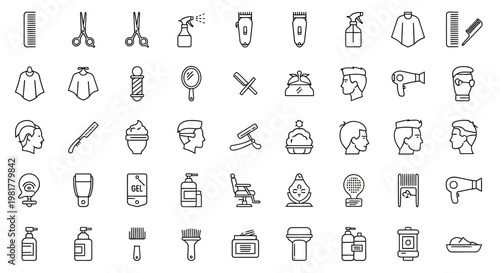 Various Personal Care and Household Icons.