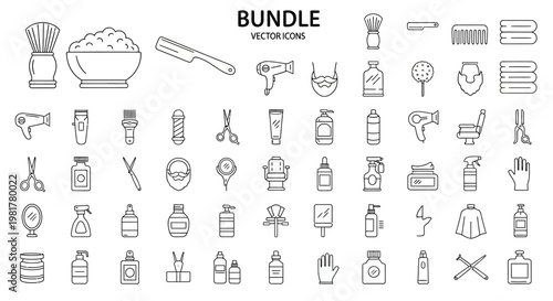 Collection of various kitchen tools icons.
