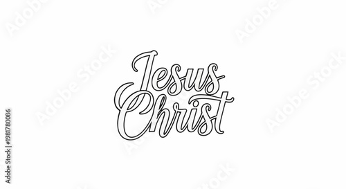 Outline calligraphy of 