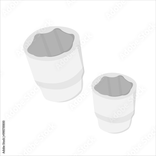 Vector of socket wrench a versatile hand tool used to tighten or loosen nuts and bolts quickly using interchangeable, closed-socket heads attached to a handle.