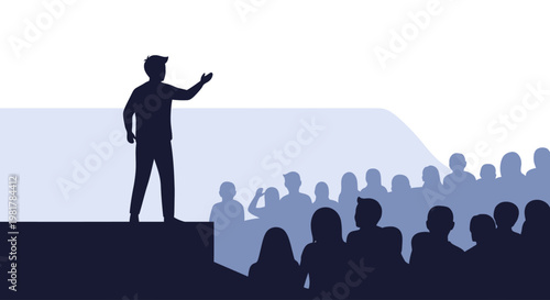 Truman speaks to audience on a Day of celebration at conference event