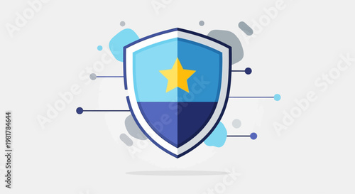 Truman presents Security Badge on a Starry Day with Graphic Elements