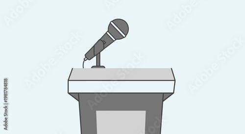 Truman speaks at a podium on a significant Day with a microphone