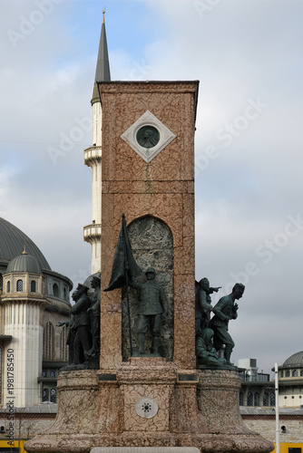 Republic Monument at Taksim Square in Istanbul, Turkey