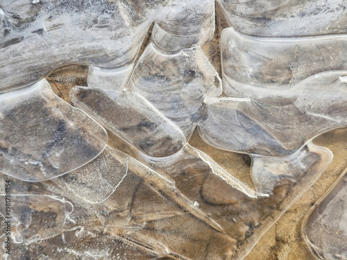 Photography Beautiful winter ice pattern, winter background, real photo