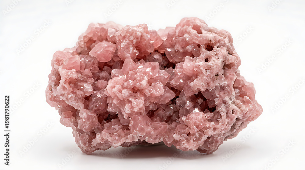 Obraz premium Vibrant Pink Mineral Crystal Cluster Specimen Showcasing Earth's Exquisite Natural Art