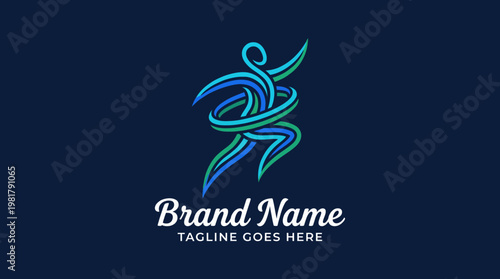 A modern illustration capturing the spirit of movement with flowing lines that represent the energy and fluidity of dance, emphasizing rhythm and gracefulness.