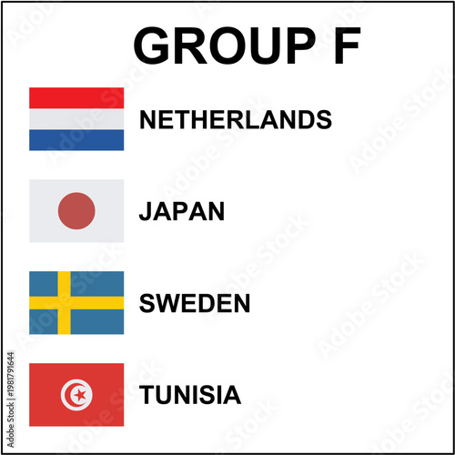 Table by group with flags of the participating teams Free Download Table by group with flags of the participating teams - GFXLoad