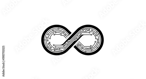 A black and white infinity symbol.