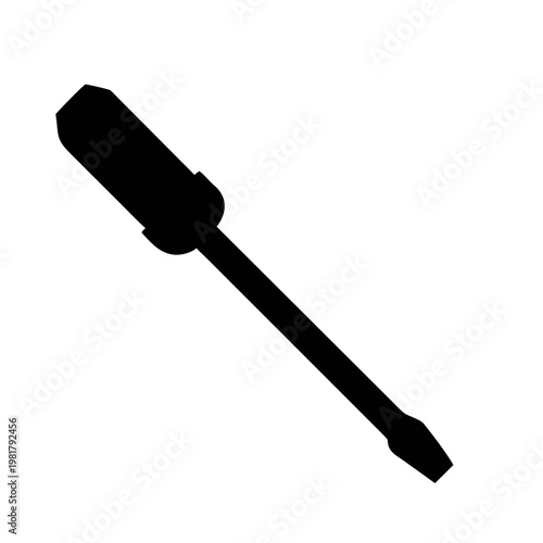 Black metal hammer tool with a steel head and handle equipment isolated on a white background for work