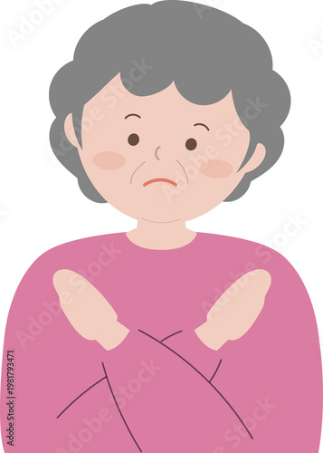 노인 할머니 일러스트