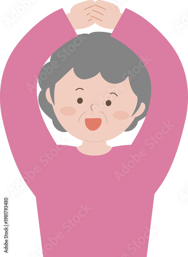 노인 할머니 일러스트