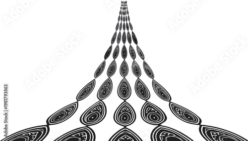 Abstract pattern expanding outwards with intricate detail abstract background decorative pattern optical illusion abstract expansion repeating symmetry geometric illustration