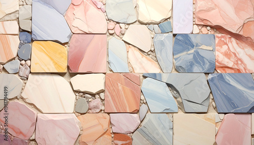 Colorful mosaic stone texture