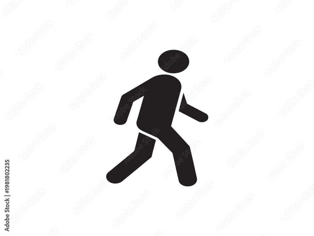 Obraz premium pedestrian icon vector illustration, flat design