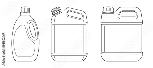 set of plastic bottles