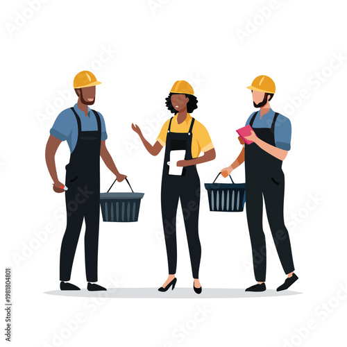 Team of construction workers in safety helmets with tools silhouette set black silhouette vector silhouette isolated on white silhouette collection icon set vector icons hard hat