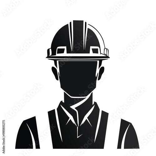 Construction worker headwear silhouette with silhouette set black silhouette vector silhouette isolated on white silhouette collection icon set vector icons minimal design clipart silhouette