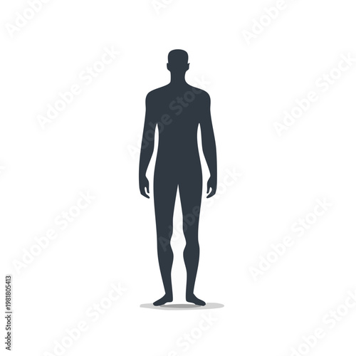 Standing human body silhouette with full body silhouette set black silhouette vector silhouette isolated on white silhouette collection icon set vector icons minimal design clipart silhouette