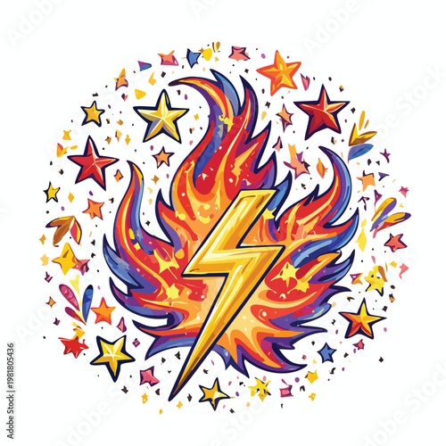 Lightning bolt fire flame center piece silhouette with silhouette set black silhouette vector silhouette isolated on white silhouette collection icon set vector icons minimal design lightning