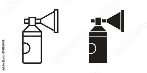 Air horn icon and symbol. Vector icon editable set