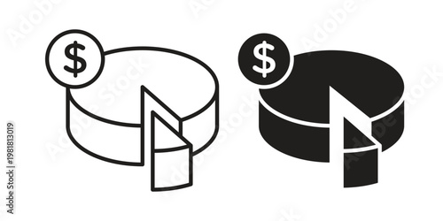 Budget planning icon and symbol. Vector icon editable set